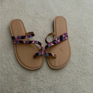 Splendid Multicolor Geometric Strap Sandals